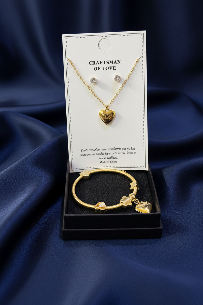 Filled Heart Set for Girls - Professional Luxury Product Photo