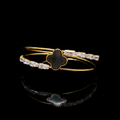Gold clover leaf bracelet