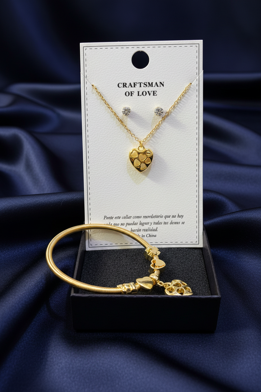 Hearts in Heart Set for Girls - Professional Luxury Product Photo