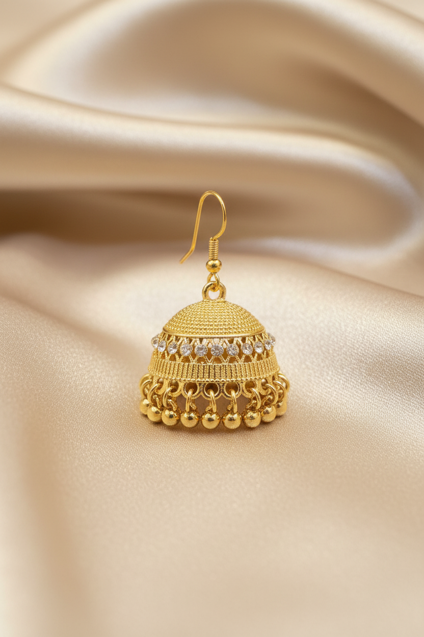 Mini Jhumki's - Photo 1 - Gold