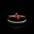 Professional jewelry product display with black background